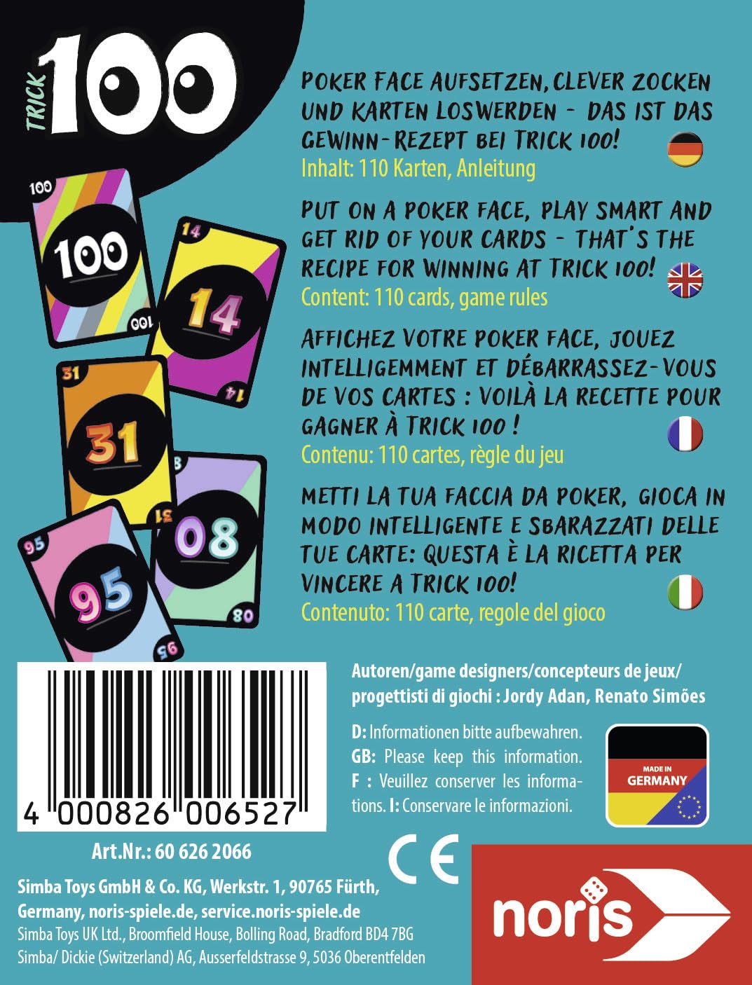 noris-deluxe-trick-100-kartenspiel-bluffspiel-ab-8-jahren image 2