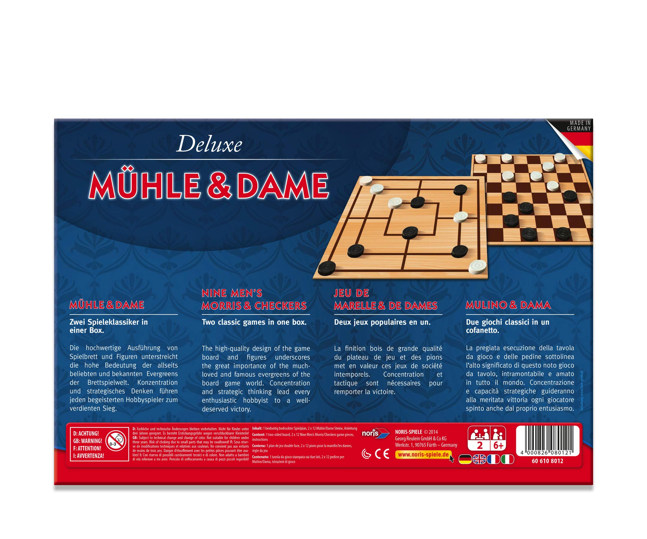 noris-deluxe-m-hle-dame-brettspiel-holzfiguren-2-spieler image 3