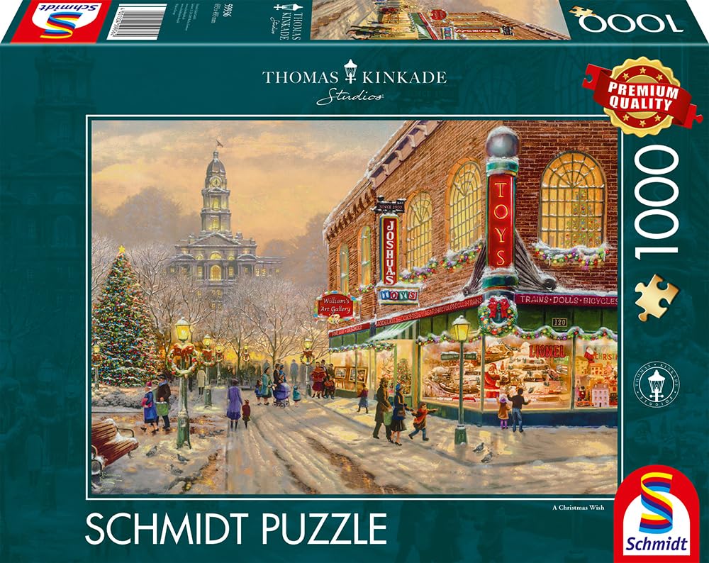 schmidt-spiele-thomas-kinkade-ein-weihnachtswunsch-puzzle-1000-teile image 4