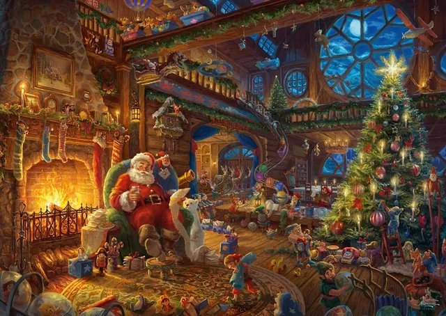 schmidt-spiele-thomas-kinkade-59494-puzzle-1000-teile-weihnachten image 1