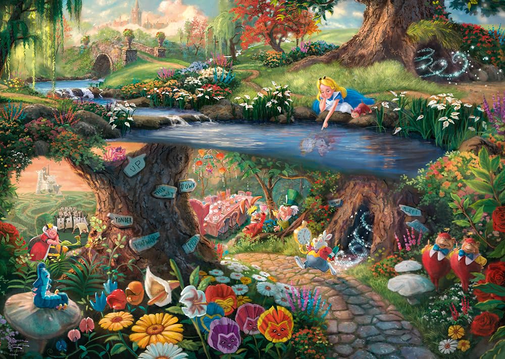 schmidt-spiele-thomas-kinkade-alice-im-wunderland-puzzle-1000-teile image 1