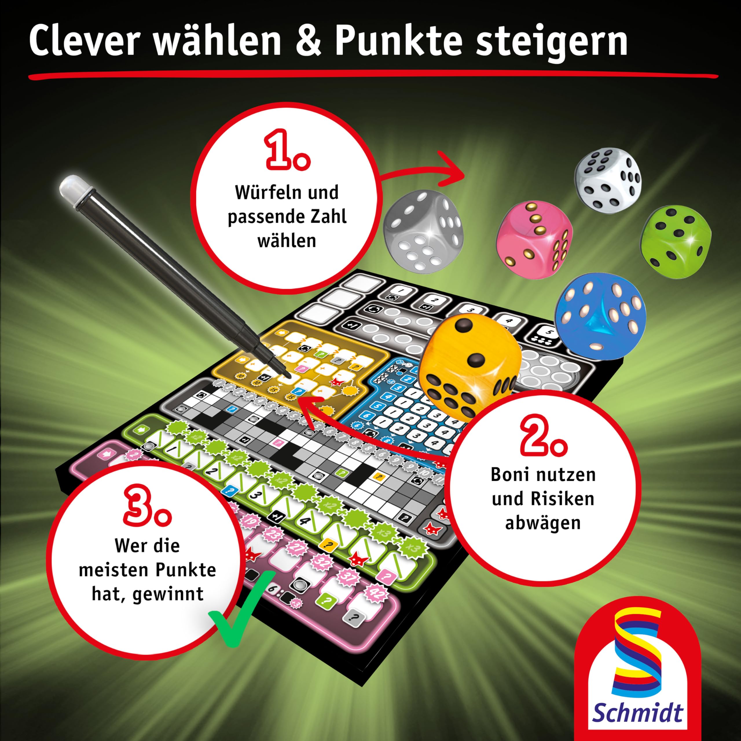 schmidt-spiele-49424-clever-4-ever-w-rfelspiel-1-4-spieler image 3