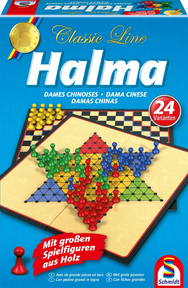 schmidt-spiele-classic-line-halma-49217-brettspiel-holz-ab-8-jahren image 1