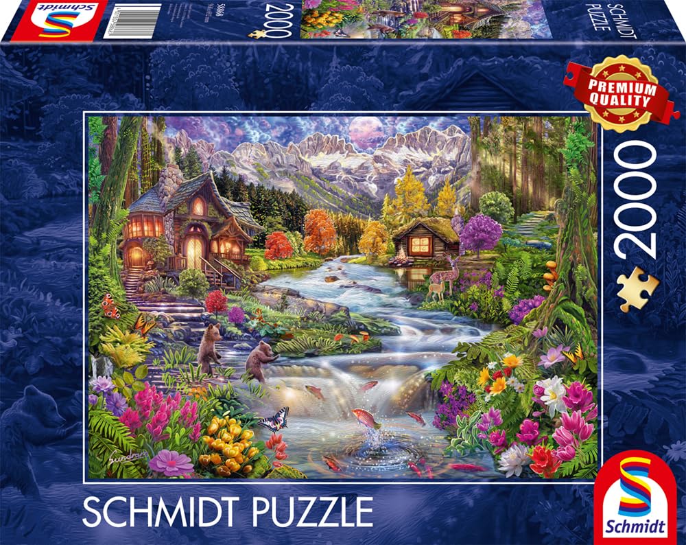 schmidt-spiele-thomas-kinkade-58868-puzzle-2000-teile-flussidyll image 4
