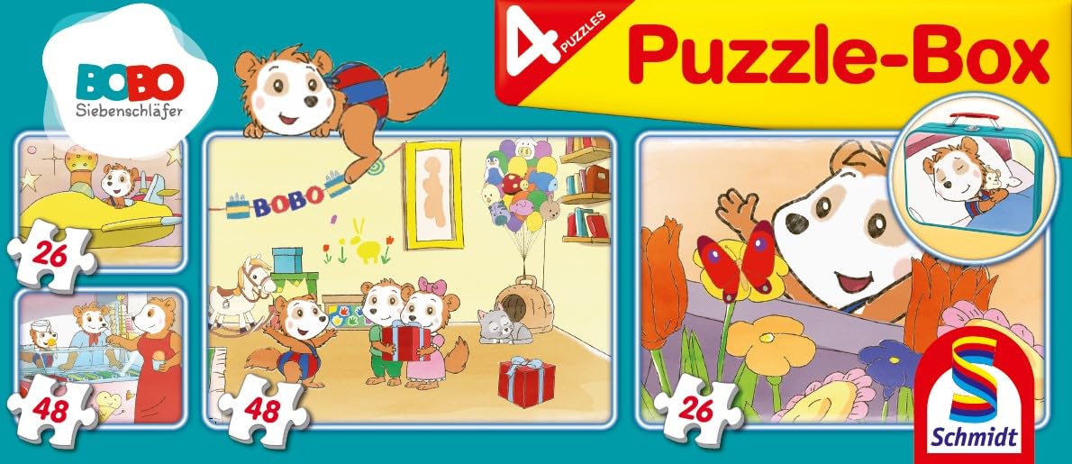 schmidt-bobo-siebenschl-fer-55892-kinderpuzzle-set-2x26-2x48-teile image 3