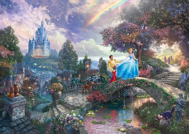 schmidt-spiele-thomas-kinkade-disney-cinderella-1000-teile-puzzle-69cm image 1