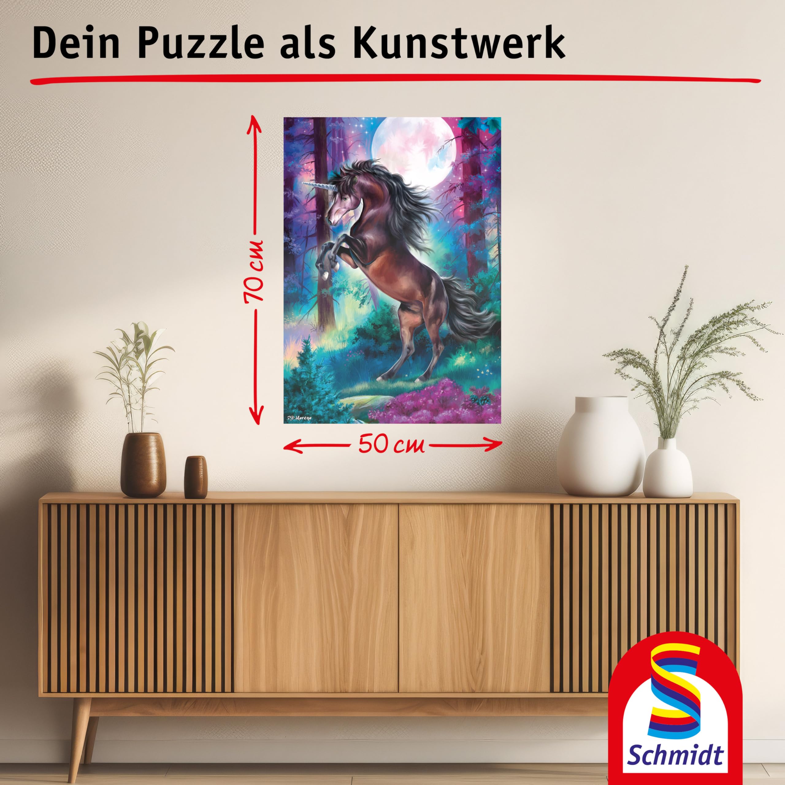 schmidt-spiele-thomas-kinkade-einhorn-bei-vollmond-puzzle-1000 image 7