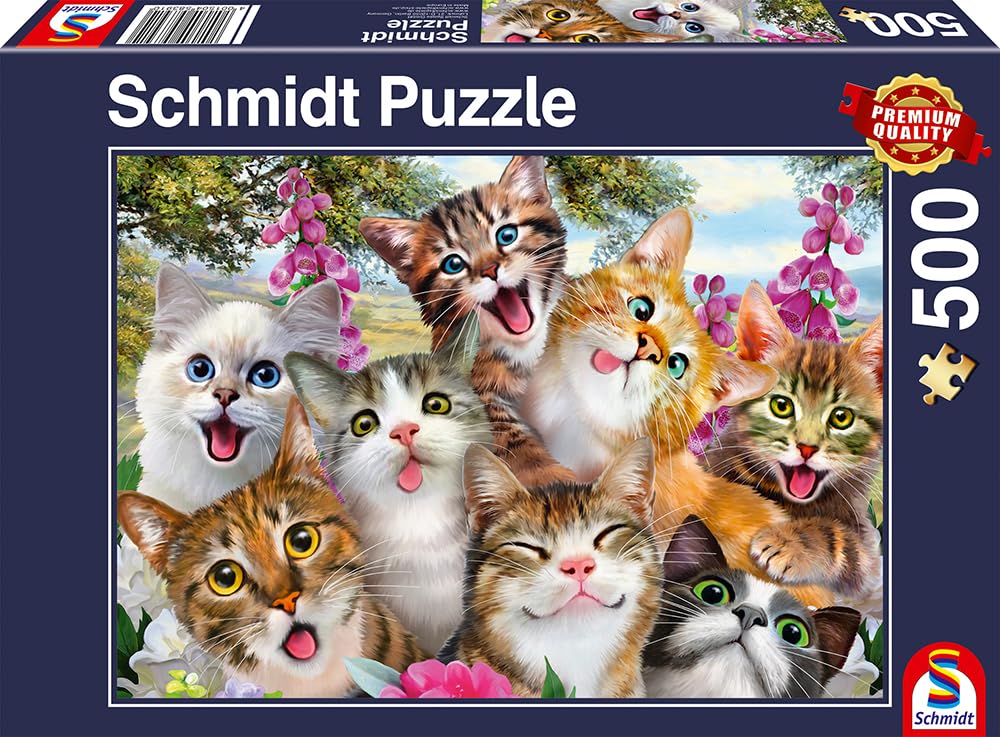schmidt-thomas-kinkade-katzen-selfie-puzzle-500-teile-48x34-cm image 4