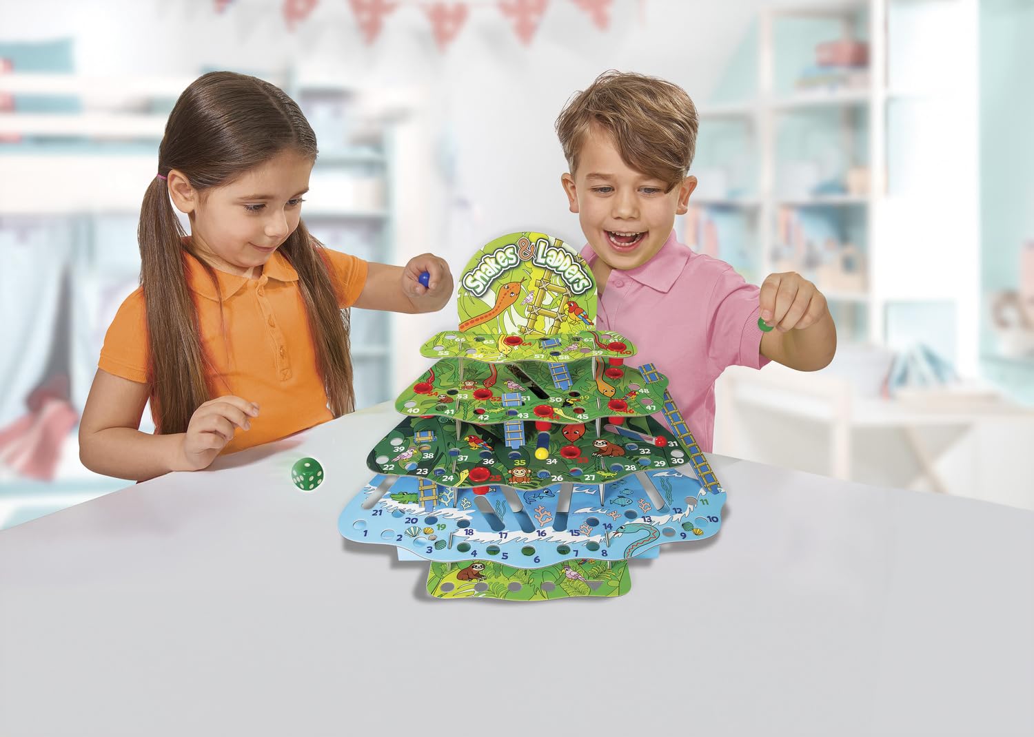 noris-snakes-ladders-jungle-3d-leiterspiel-ab-4-jahre image 2