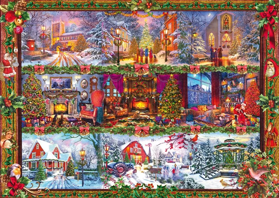 schmidt-spiele-thomas-kinkade-59784-fr-hliche-weihnachtszeit-puzzle-1000-teile image 1
