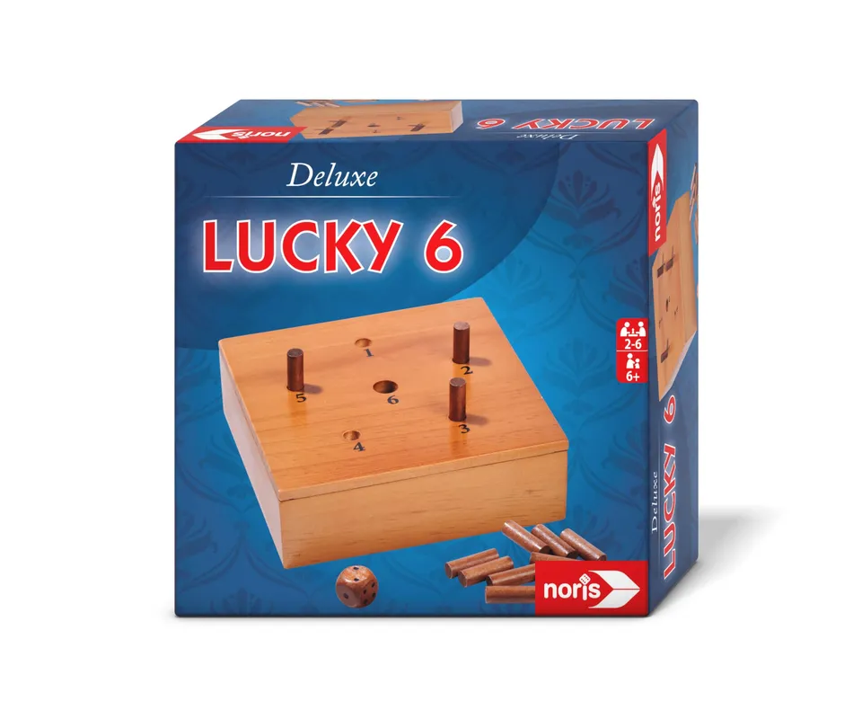 noris-deluxe-lucky-6-w-rfelspiel-holz-2-6-spieler-ab-6-jahre image 1