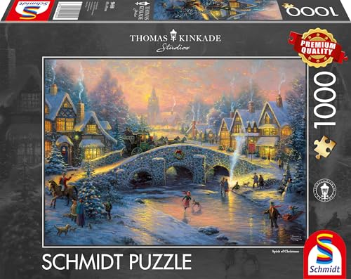 schmidt-spiele-thomas-kinkade-58450-puzzle-1000-teile-winter image 6