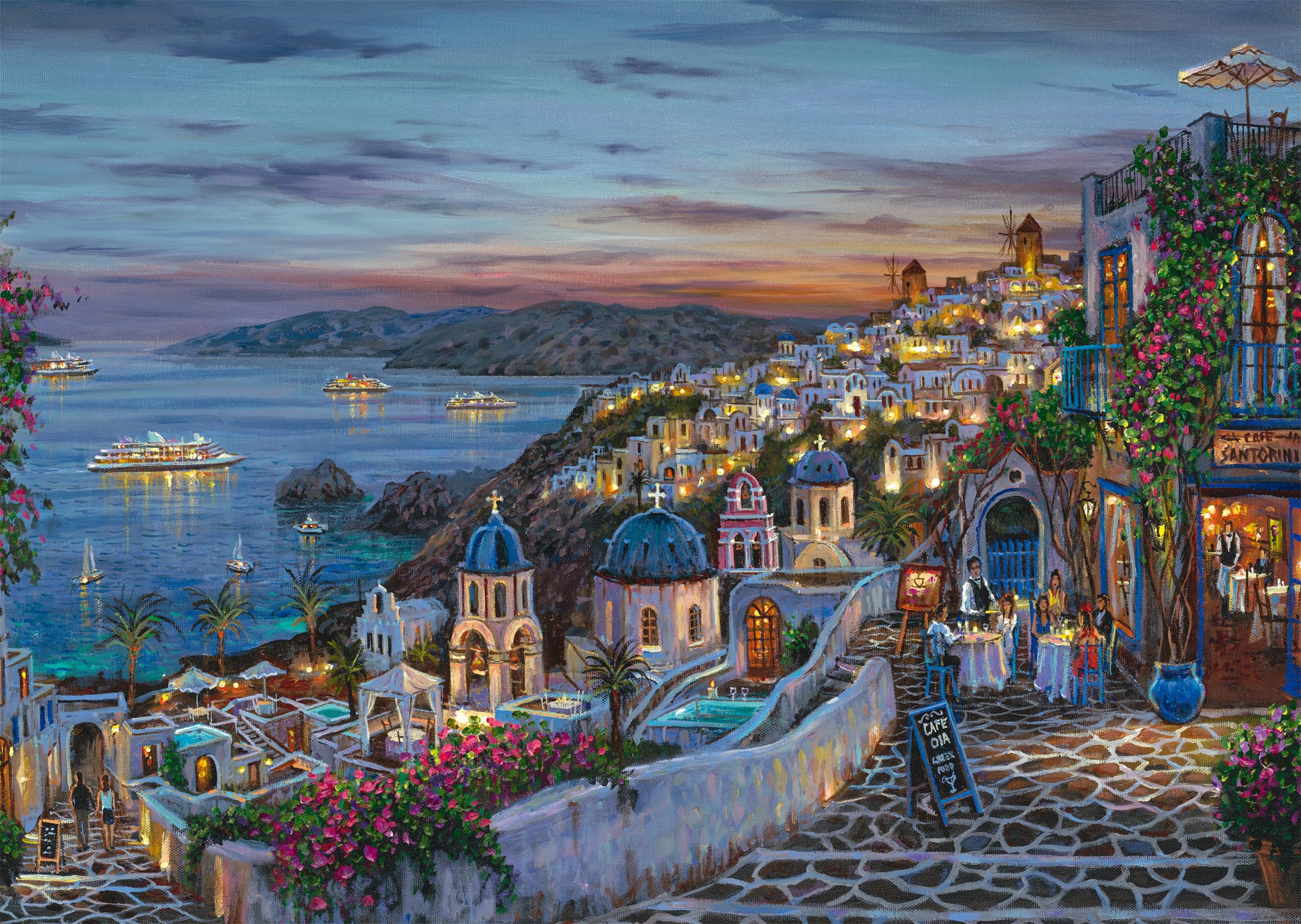 schmidt-spiele-58647-santorini-sonnenuntergang-puzzle-1000teile image 1