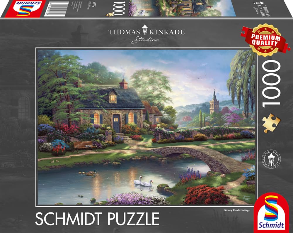 schmidt-spiele-thomas-kinkade-stoney-creek-cottage-puzzle-1000teile image 4