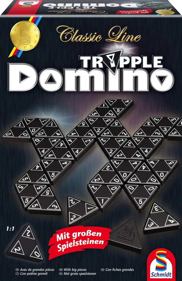 schmidt-spiele-classic-line-tripple-domino-familienspiel image 1