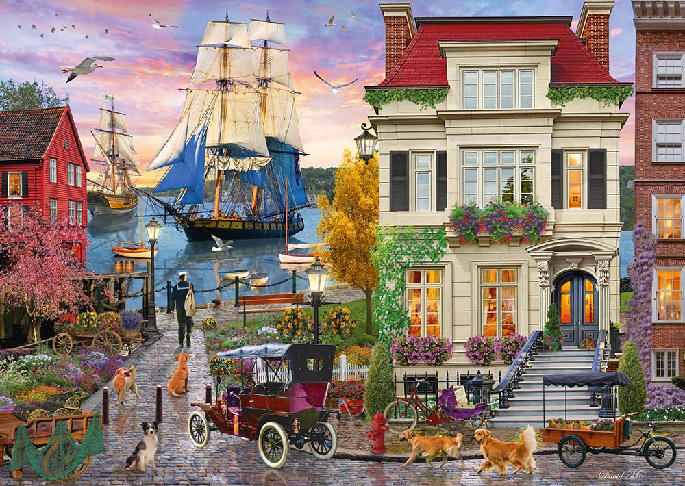 schmidt-spiele-thomas-kinkade-schiff-im-hafen-puzzle-1000-teile image 1