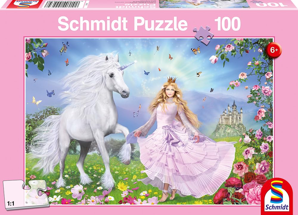 schmidt-prinzessin-der-einh-rner-puzzle-100-teile-rosa image 4