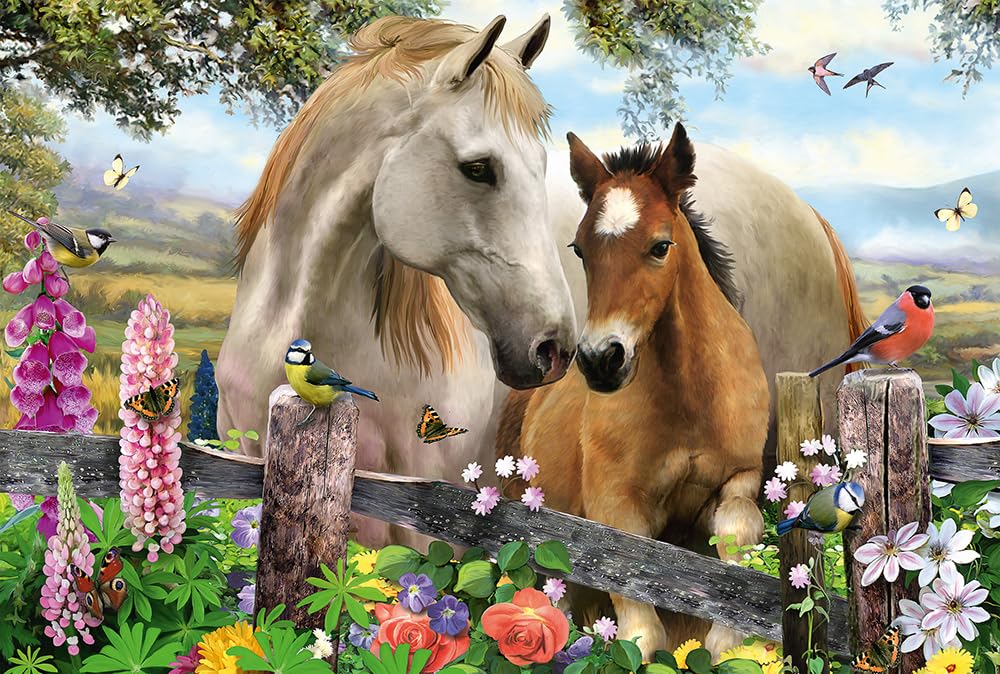 schmidt-thomas-kinkade-stute-und-fohlen-puzzle-150-teile image 1