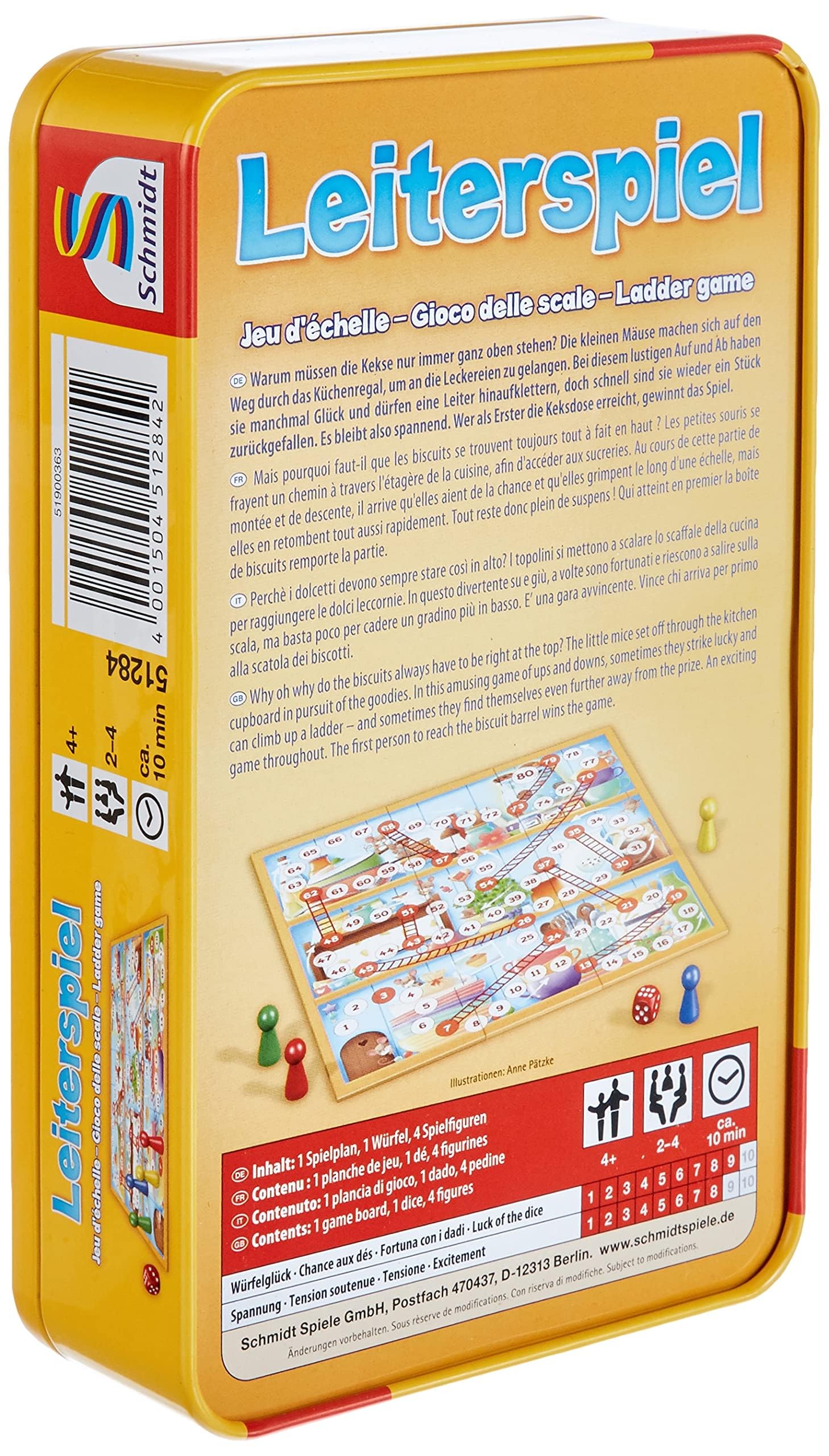 schmidt-spiele-classic-line-leiterspiel-metalldose-2-4-spieler image 3