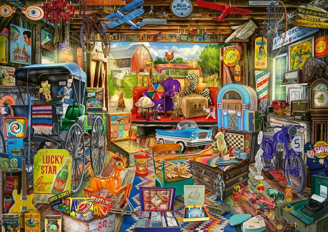 schmidt-spiele-garagen-flohmarkt-5897-puzzle-500-teile image 1