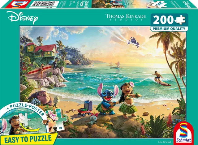 schmidt-spiele-thomas-kinkade-lilo-stitch-56557-puzzle-200-teile image 1