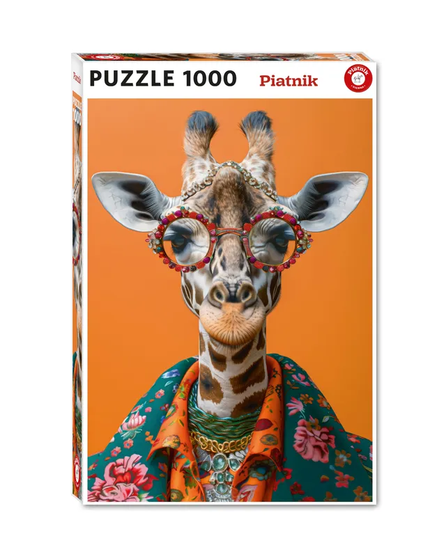 piatnik-crazy-giraffe-puzzle-1000-teile-68x48-cm-giraffenmotiv image 1