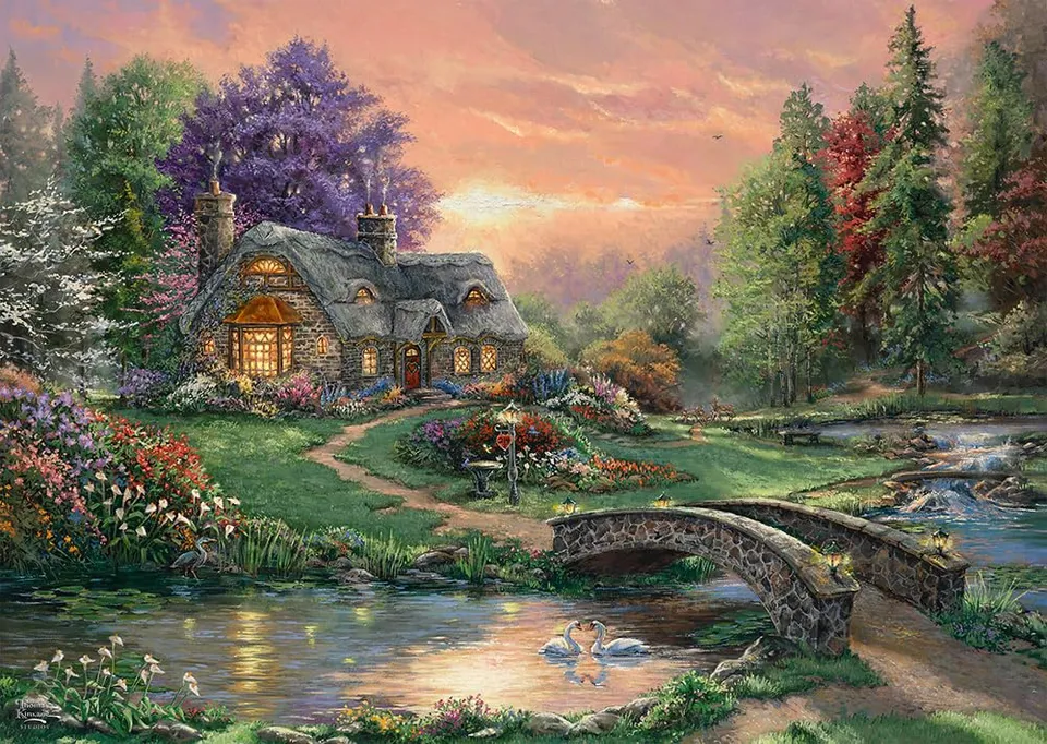 schmidt-spiele-thomas-kinkade-sweetheart-retreat-puzzle-1000-teile image 1