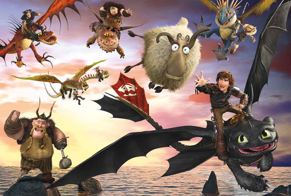 schmidt-spiele-dragons-56547-kinderpuzzle-drachenreiter-100-teile image 1