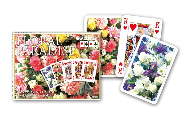 piatnik-megatrumpf-blumenparadies-rosa-spielkarten-2x55-canasta image 1