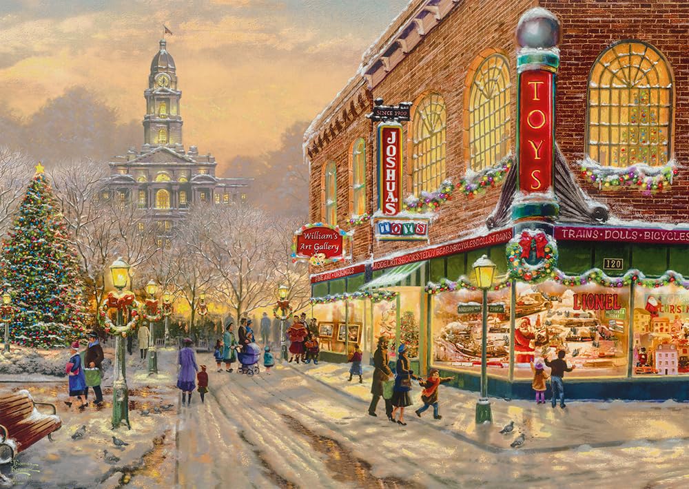 schmidt-spiele-thomas-kinkade-ein-weihnachtswunsch-puzzle-1000-teile image 1