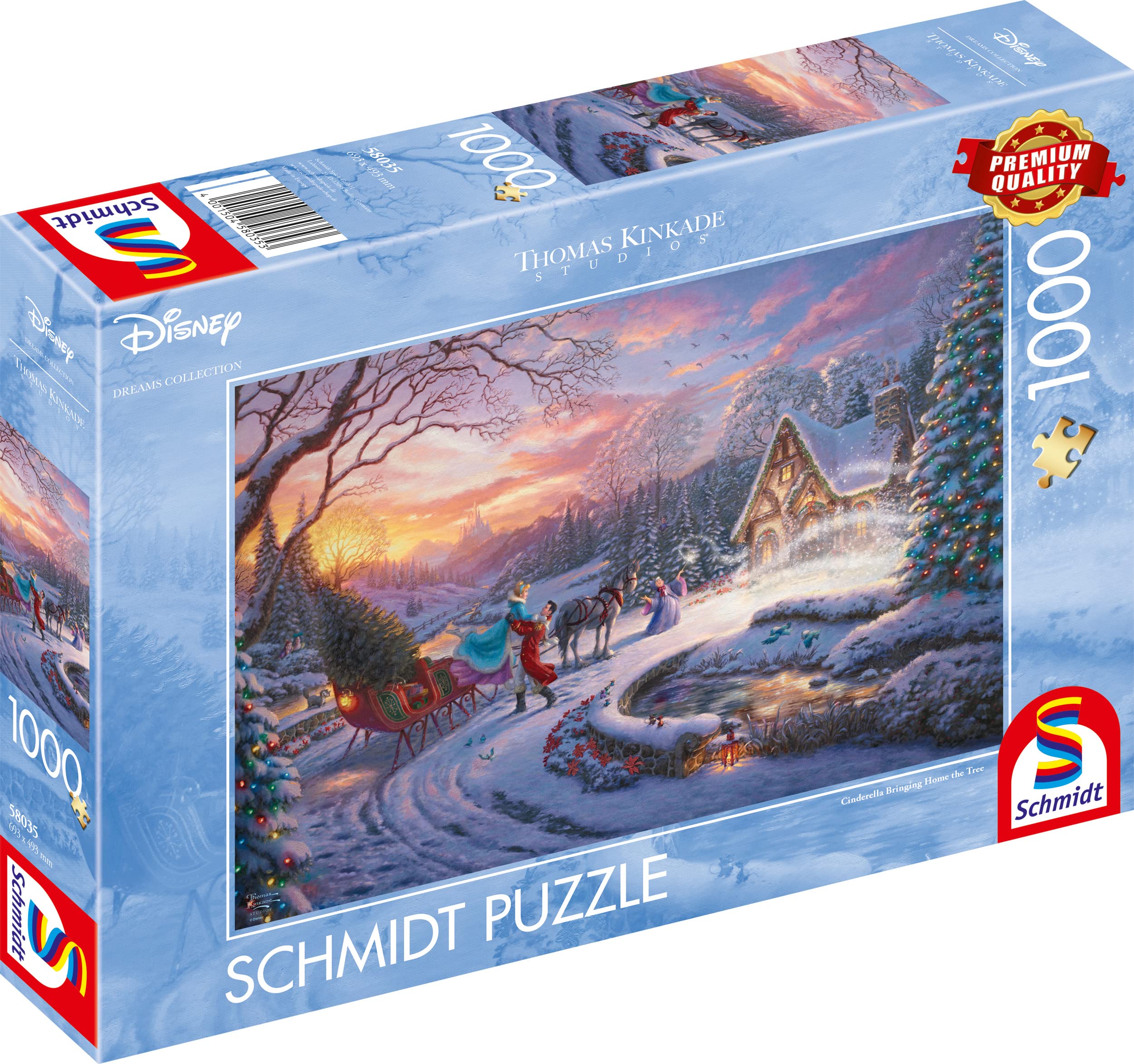 schmidt-thomas-kinkade-cinderella-puzzle-1000-teile-weihnachten image 5