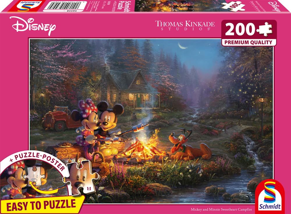 schmidt-thomas-kinkade-disney-mickey-minnie-puzzle-200-teile image 4