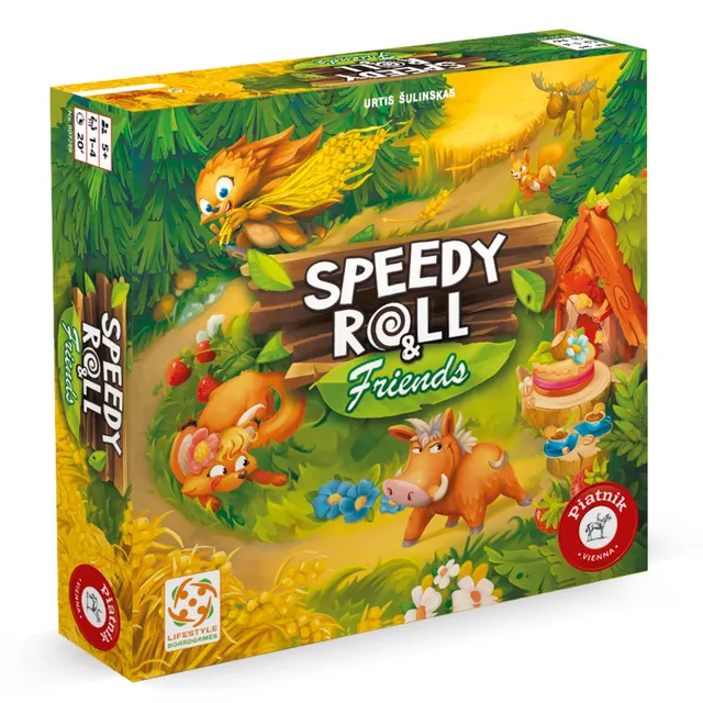piatnik-speedy-roll-friends-brettspiel-igel-rennen-kooperativ image 1