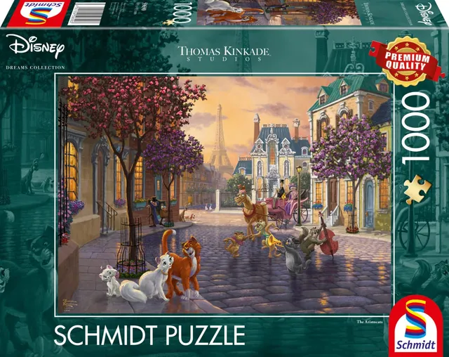 schmidt-spiele-thomas-kinkade-disney-aristocats-puzzle-1000t image 1