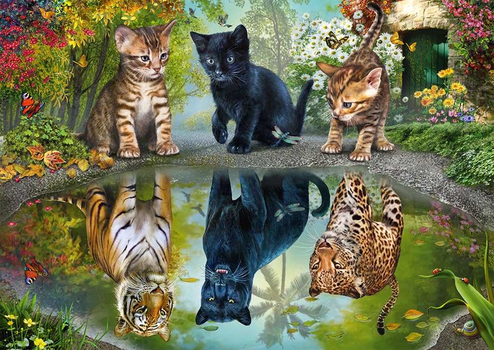 schmidt-spiele-thomas-kinkade-dream-big-katzen-puzzle-1000-teile image 1