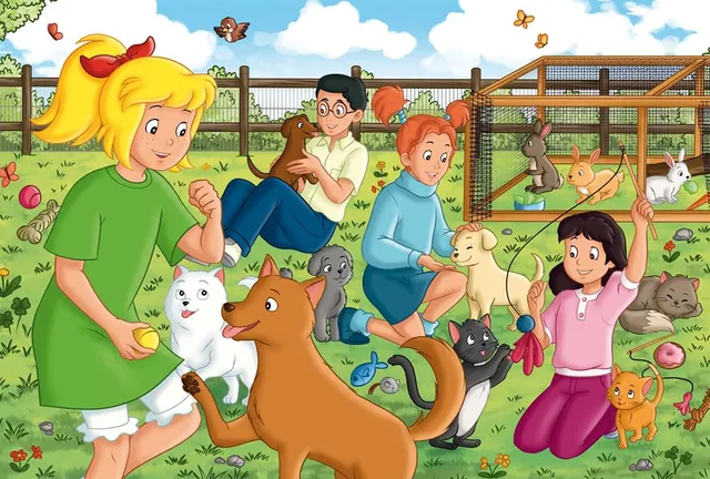 schmidt-56541-bibi-tierpension-kinderpuzzle-100-teile-ab-6-j image 1