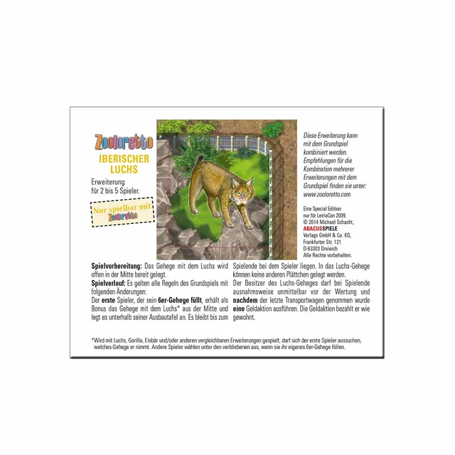 abacusspiele-zooloretto-iberischer-luchs-goodie-erweiterung image 1