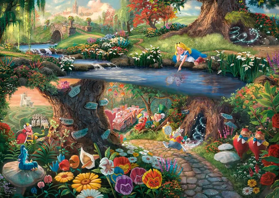 schmidt-spiele-thomas-kinkade-alice-im-wunderland-puzzle-1000-teile image 1