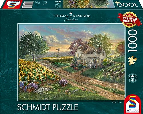 schmidt-thomas-kinkade-sonnenblumenfelder-puzzle-1000-teile image 6
