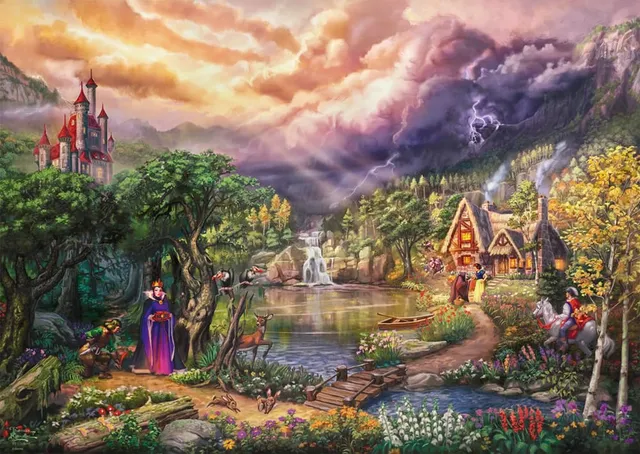 schmidt-spiele-thomas-kinkade-disney-snow-white-puzzle-1000-teile image 1