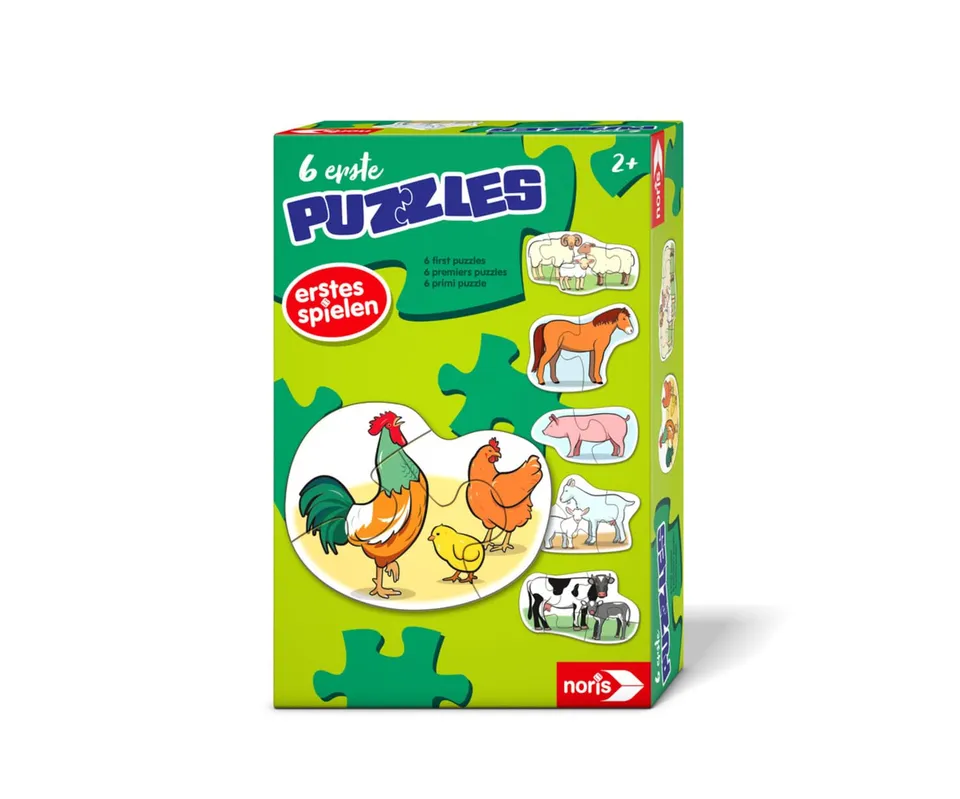 noris-6-erste-puzzles-bauernhoftiere-ab-2-jahren-2-5-teile image 1