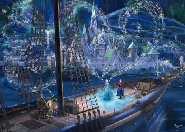 schmidt-spiele-thomas-kinkade-frozen-puzzle-1000-teile-love-and-magic image 1