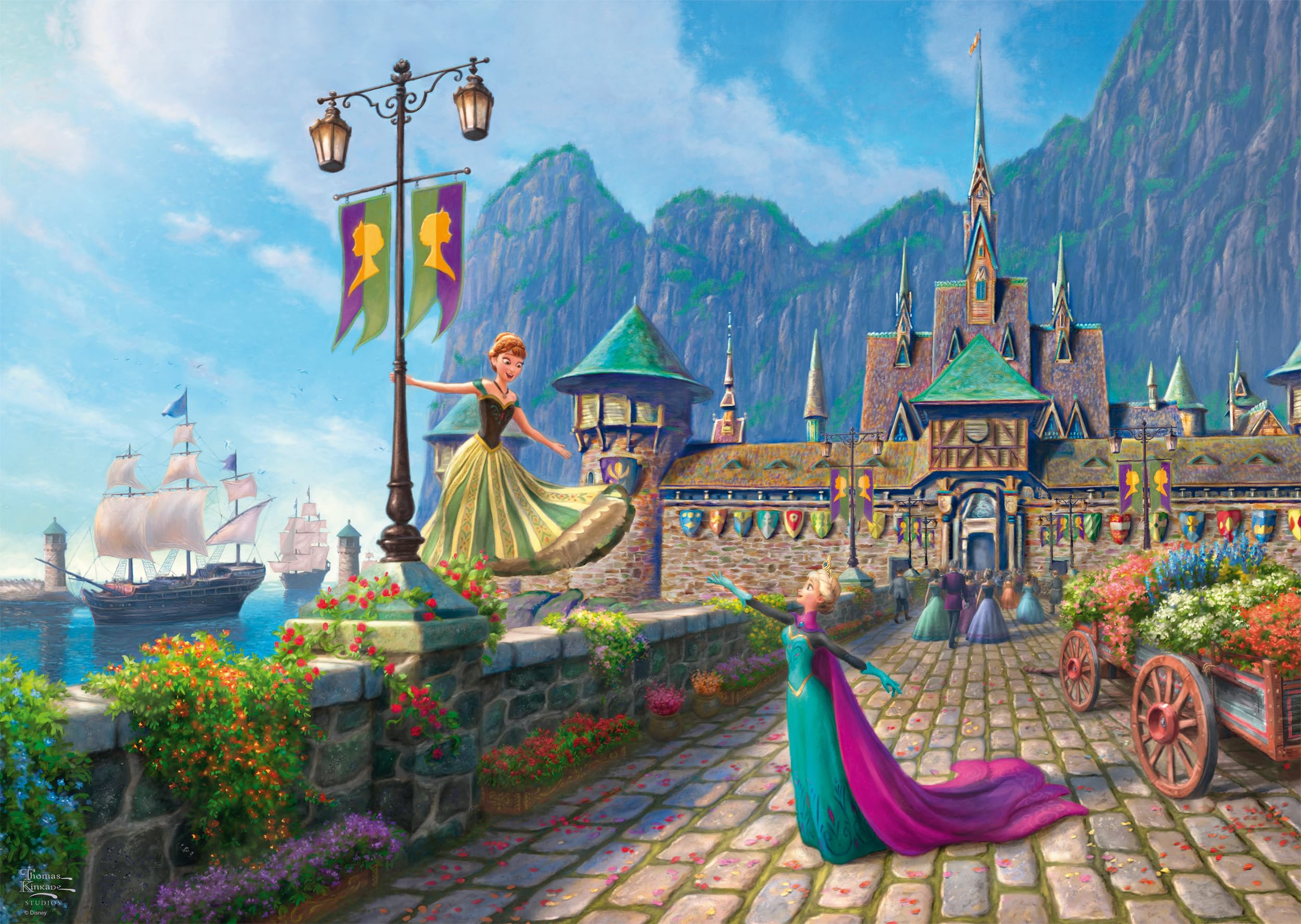 schmidt-thomas-kinkade-disney-frozen-arendelle-puzzle-1000-teile image 4