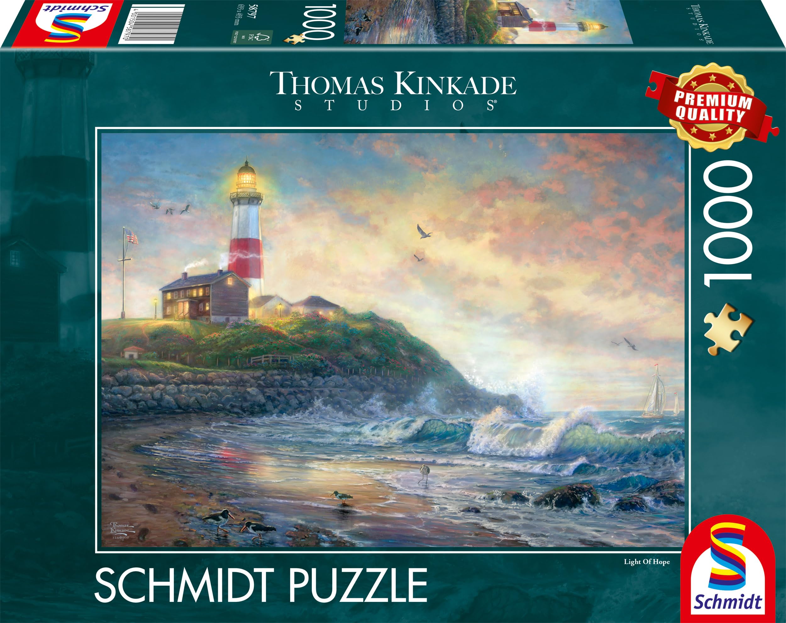 schmidt-spiele-thomas-kinkade-58797-leuchtturm-puzzle-1000teile image 4