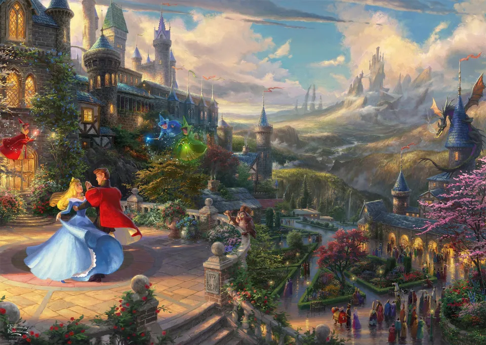 schmidt-thomas-kinkade-disney-dornr-schen-puzzle-1000-teile image 1
