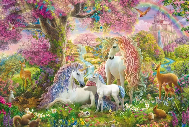 schmidt-thomas-kinkade-einhornfamilie-puzzle-150-teile-ab-7 image 1