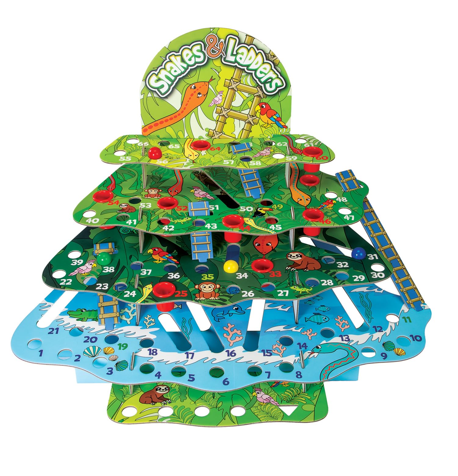 noris-snakes-ladders-jungle-3d-leiterspiel-ab-4-jahre image 3