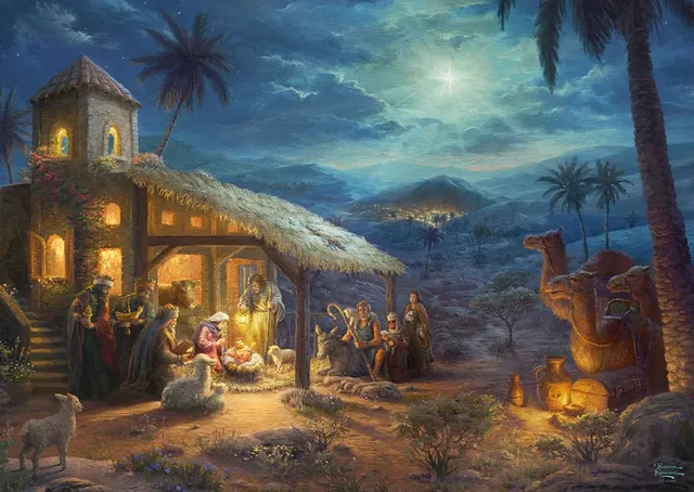 schmidt-thomas-kinkade-spirit-die-geburt-puzzle-1000-teile image 1