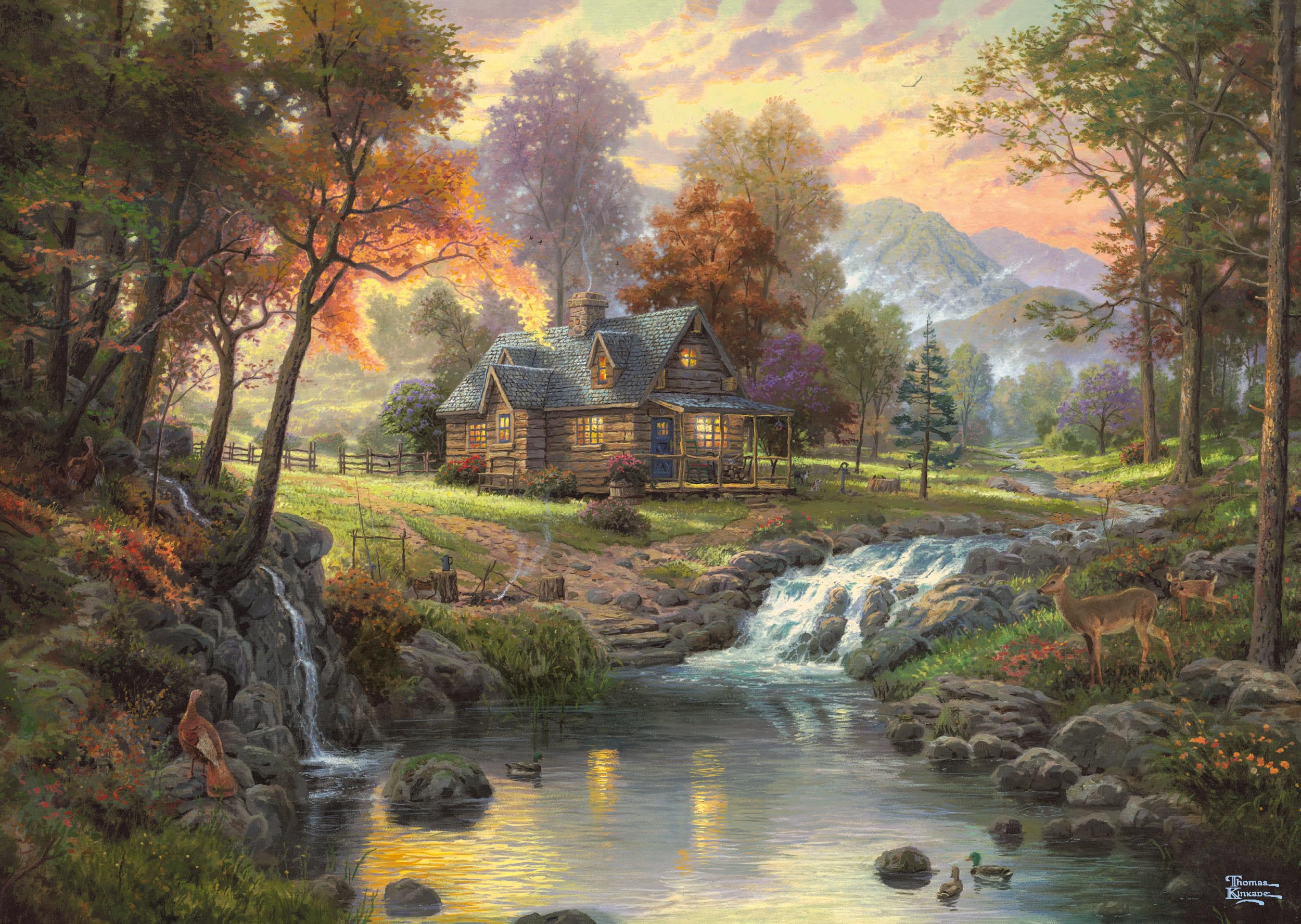 schmidt-spiele-58445-thomas-kinkade-holzhaus-puzzle-1000-teile image 2