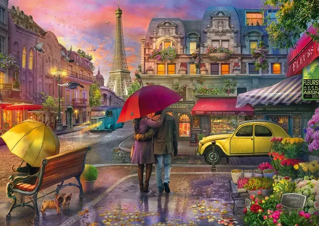 schmidt-spiele-thomas-kinkade-regenzauber-in-paris-puzzle-500-teile image 1